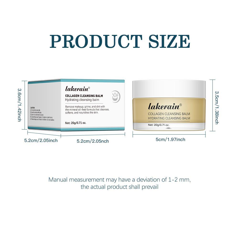 Collagen Cleansing Balm, 3 Boxes Deep Cleansing Nourishing Skin Care Balm, Moisturizing Facial Makeup Remover for All Skin Types