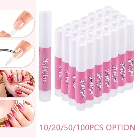 Nail Glue, Super Strong Nail Glue For Acrylic Nails Long Lasting Professional Nail Tip Glue For Press On Nails Bond For Acrylic Nails Adhesive Nail Glue For False Nail Tips Nail Art Supplies 2g/0.07OZ/PCS