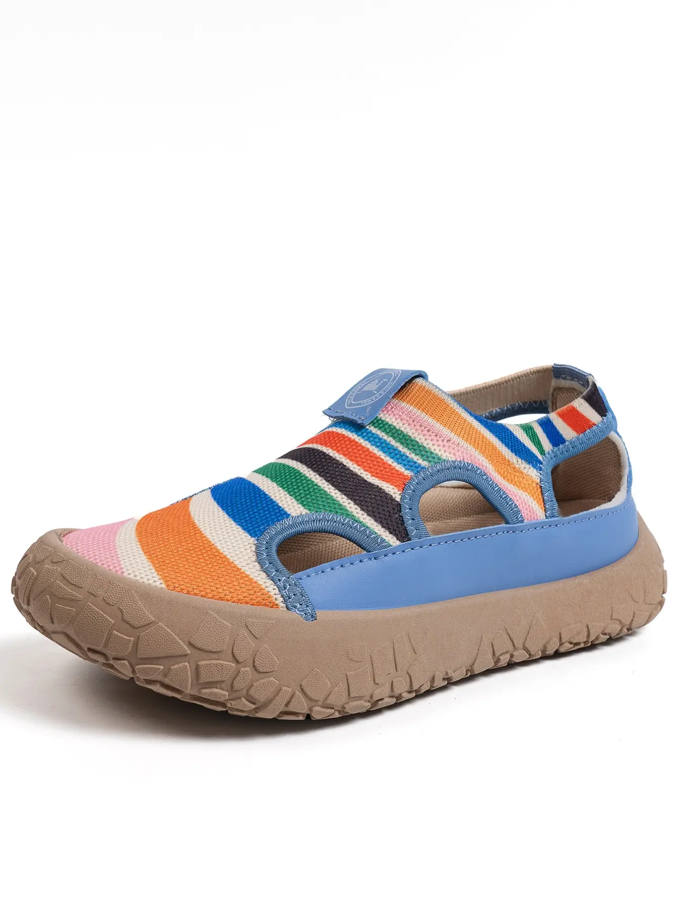 New Women's Fashion Casual Sandals, Round Toe Flatform, Random Print, Medium Width, Comfortable Mesh, Outdoor & Beach Shoes, Women Summer Sandals