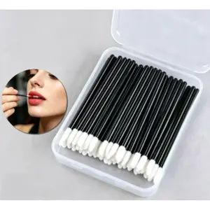 50Pcs Disposable Lip Brush Applicator Wands, Disposable Lip Gloss Lipstick Brushes Set, Portable Cosmetic Lip Applicator Tools for Makeup Application & Lip Gloss Samples