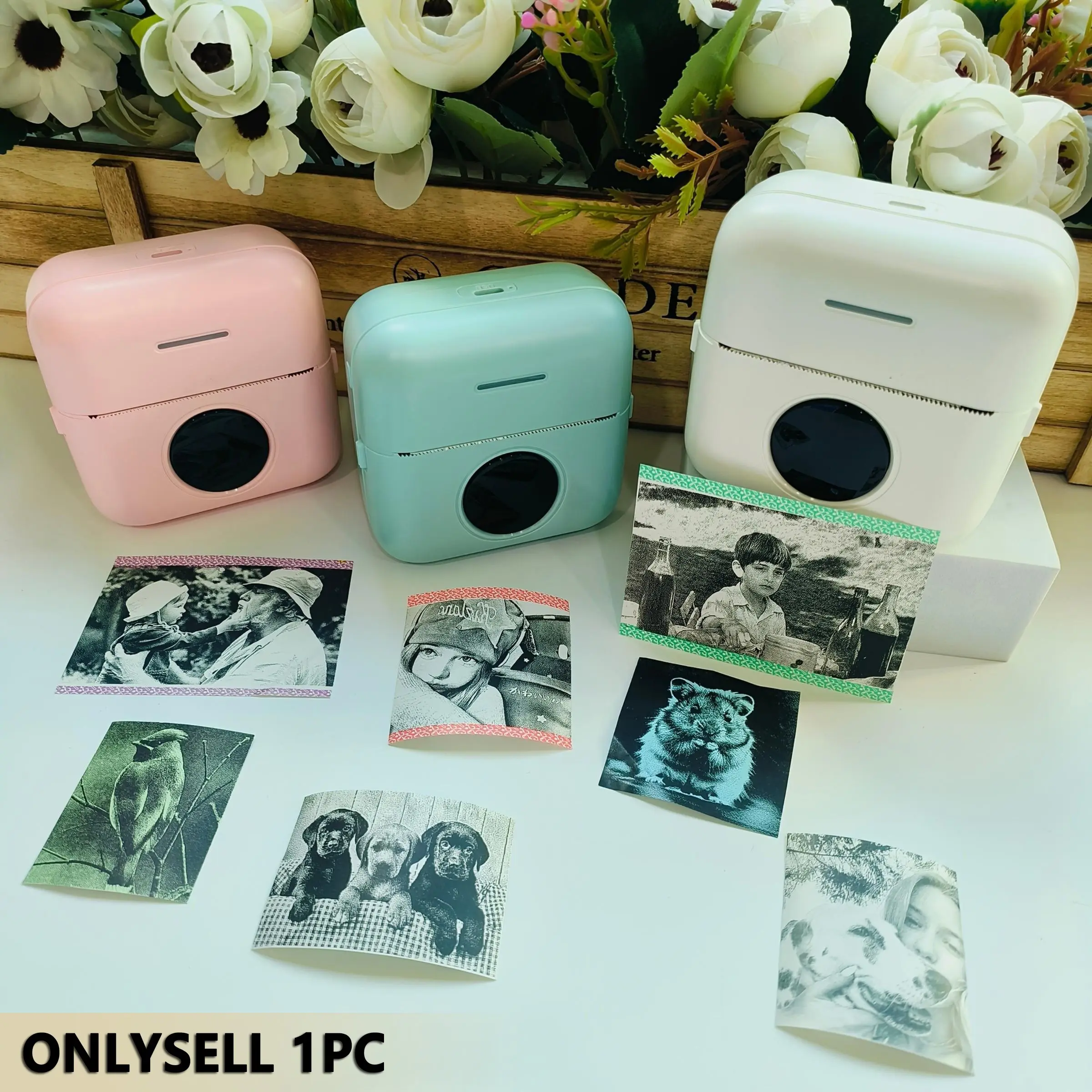 Portable Mini Printer, Inkless Thermal Printing, Photo Printing, Ideal for DIY Notes, Photos, Study Notes, Holiday Gifts, Portable Handheld Printer