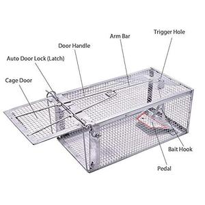 Quality Rat Trap, Humane Live Animal Mouse Cage Traps, Catch and Release Mice, Rats,Chipmunk, Pests, Rodents and Similar Sized Pests for Indoor and Outdoor, 10.6 X 5.63 X 4.33 Inches, One-Door