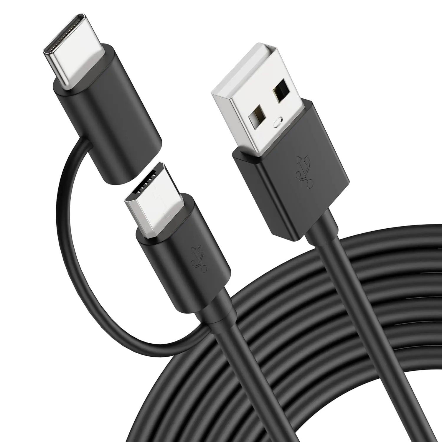 2in1 Tablet Charger Cord  for  s Kindle Fire  6 7 8 10,  E-Reader,  Paperwhite, TV Stick, Android  USB   with Type C Adapter