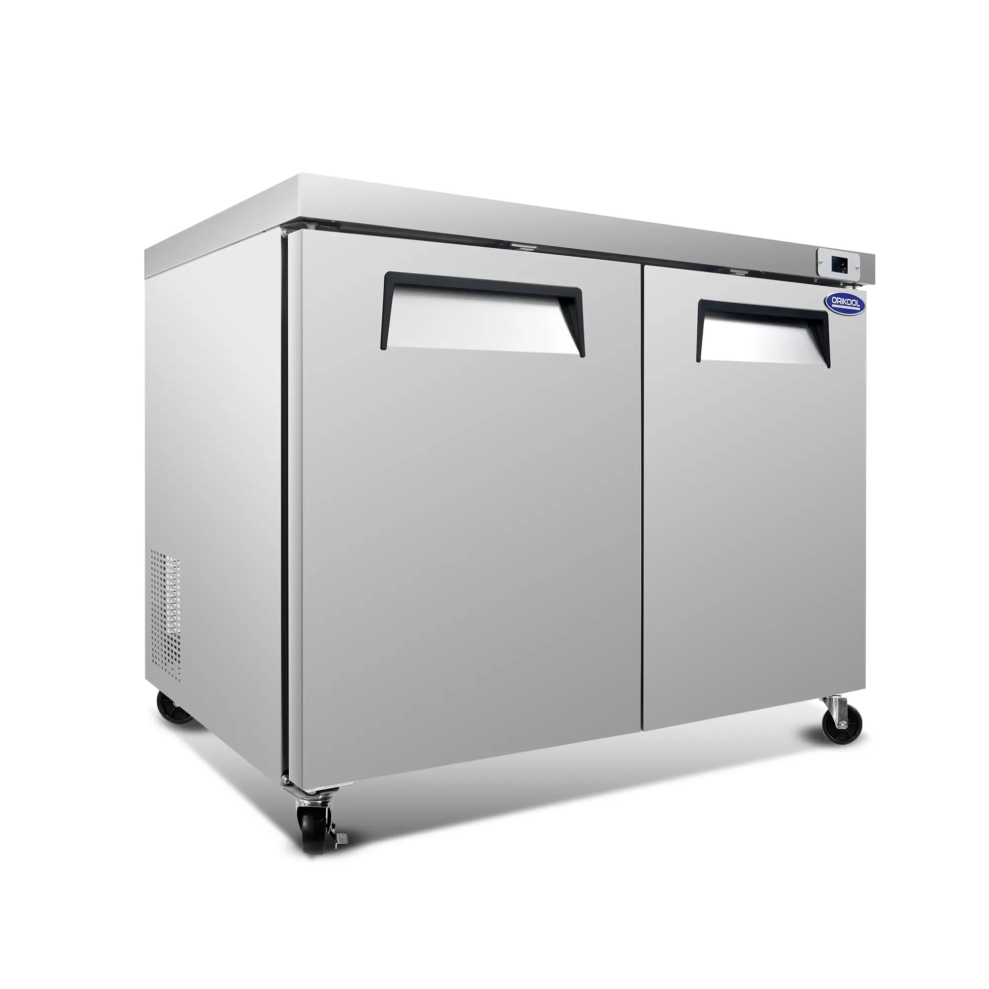 ARCH Orikool 48-Inch Undercounter Refrigerator - 14.1 Cu.Ft 2-Door ETL Listed Stainless Steel Reach-In Cooler with Smooth Casters, Self-Closing Doors, for Restaurants, Bars, Food Service Kitchen Storage