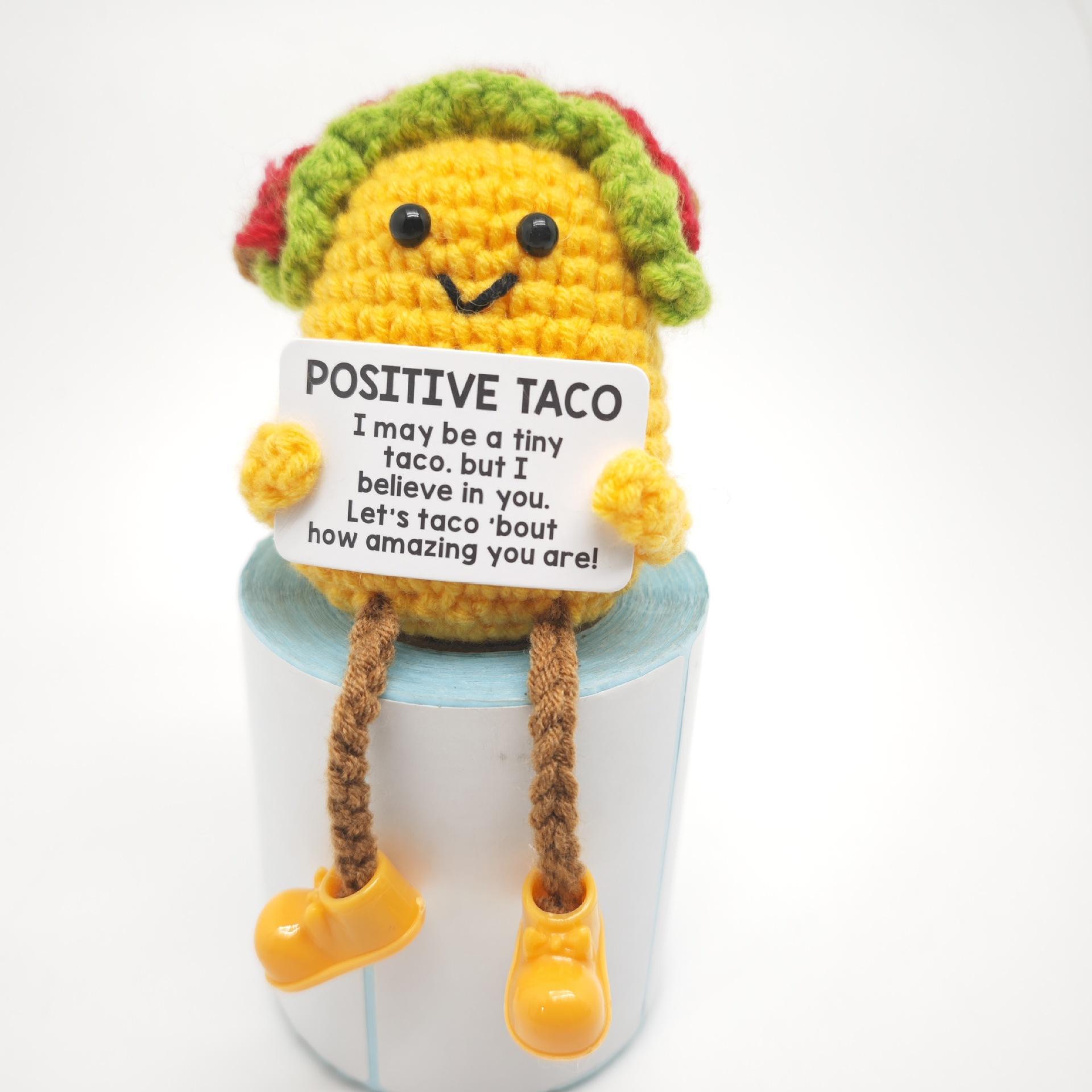 Handmade Positive Energy Elephant Doll With Card Home Decoration Knitting Turtle Doll Ornament Room Decor Christams Party Gifts