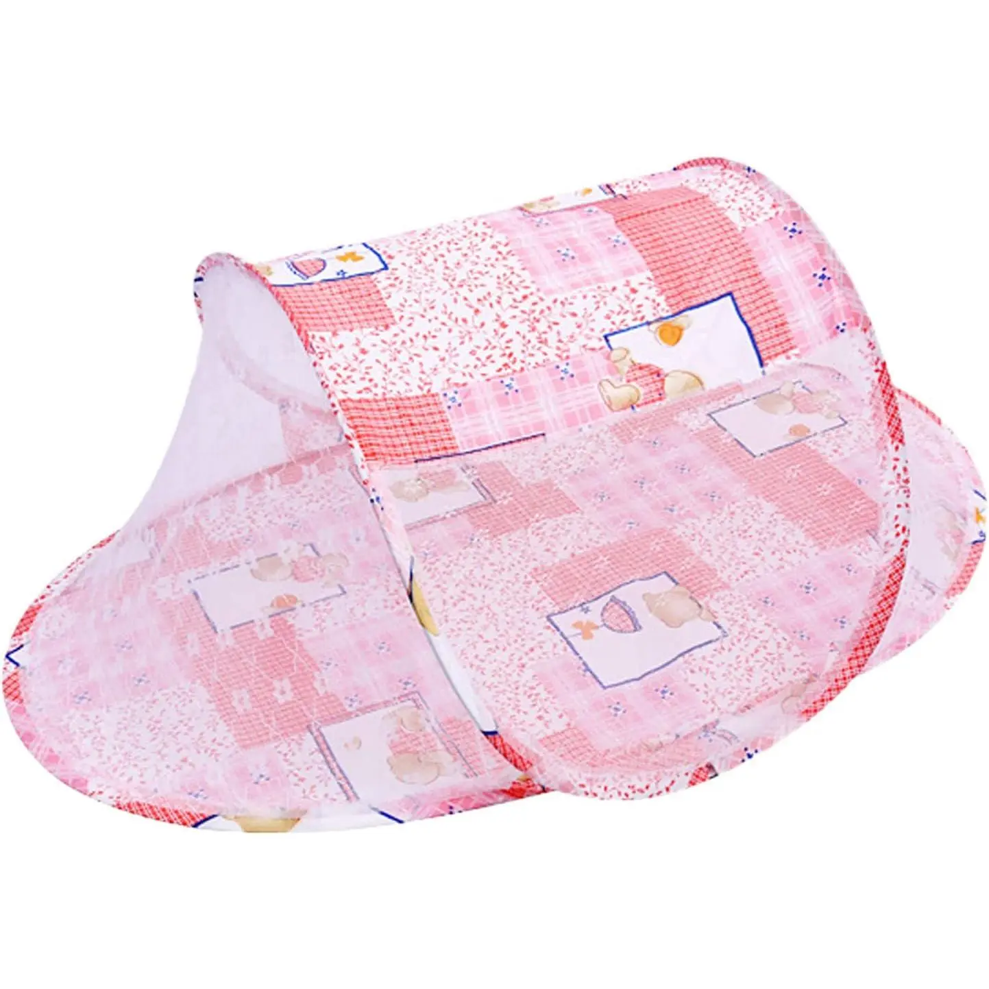 Cr Net Folding Breathable Zipper Closure Installation Inf Bed Mesh Netting Blue is Travel It Can to Locations.Youre Famil Folding Bed Net Cr Net TentFolding Cr (Pink)