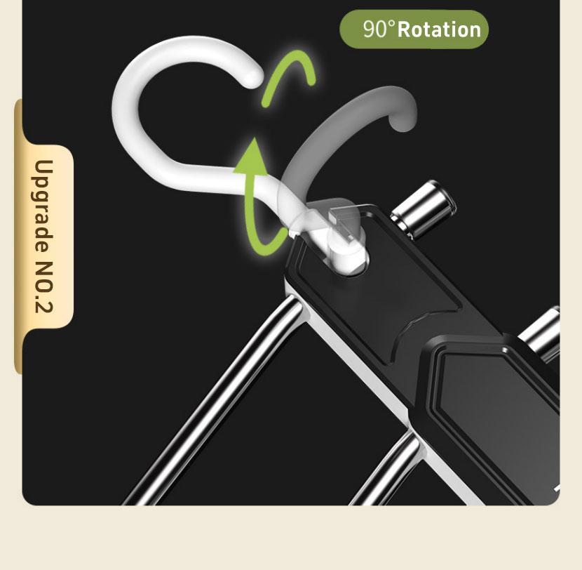 6 Layer Pants Hanger Space Saving Closet Organizer with 65mm Wide Spacing, Anti-Slip Multifunctional Pants Rack for Jeans Trousers Wardrobe