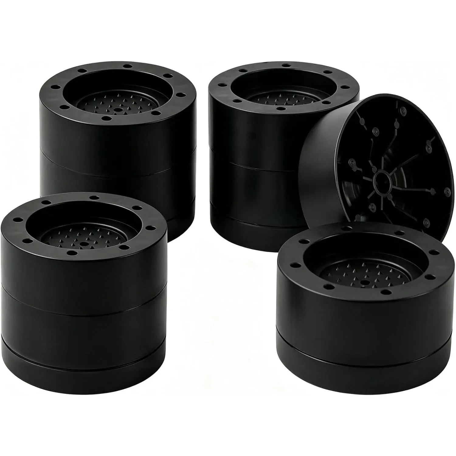 Bed Risers Adjustable Furniture Risers Heavy Duty Lifts Height 2 " | Round Bed Lifts Risers for Desk Table Couch Chair Sofa Refrigerator Washing Machine, Set of 4