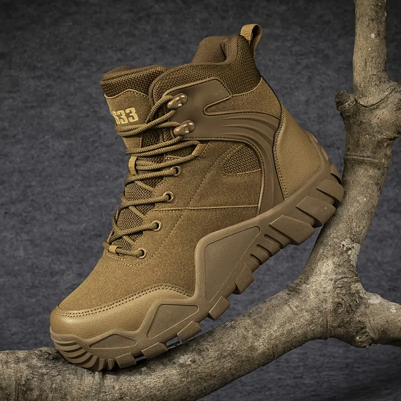 GGOR Plus Size Hiking Boots New Style Training Boots Men'S Motorcycle Boots Seasonal Outdoor Hiking Desert Boots