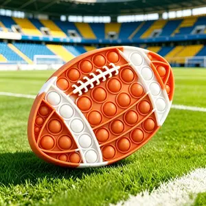 Rugby-Shaped Pressing Puzzle Toy Finger Toy Suitable for Boys And Girls Over, Exercising Hand-Eye Coordination And Fine Motor Skills, Premium Silicone Thickened Material Novelty Toy Party Game Decoration Gift Easter Filler Christmas Hall