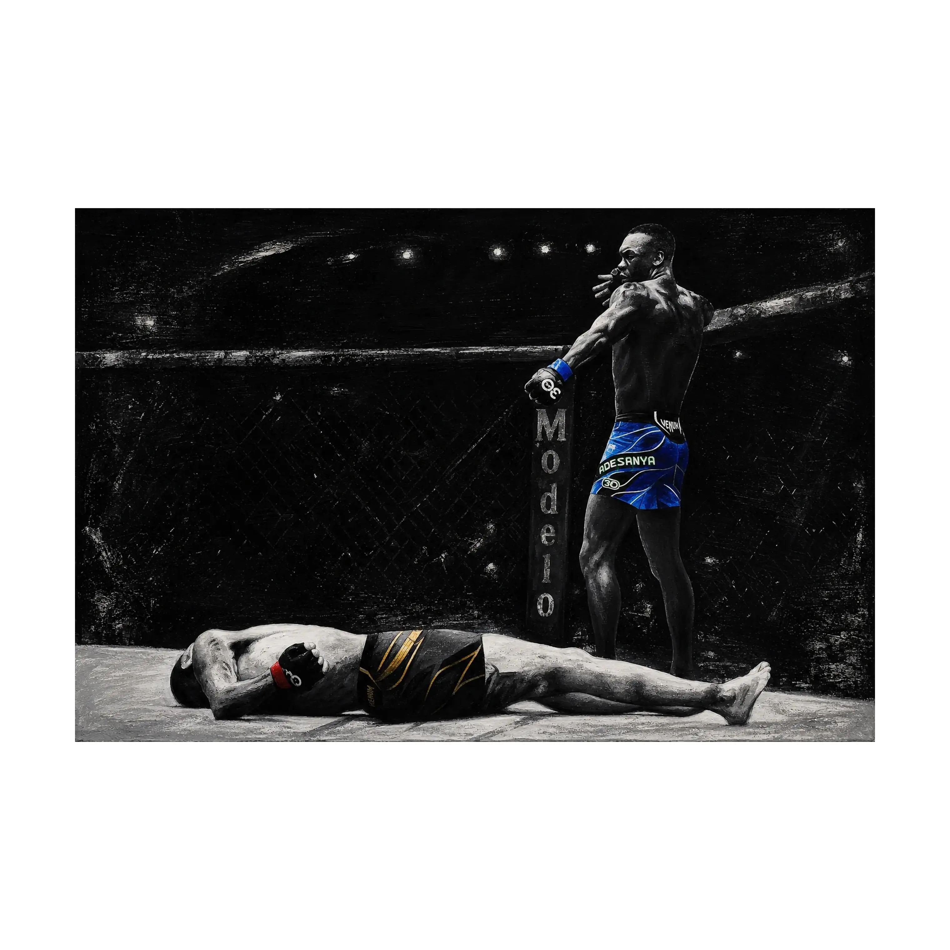 Israel Adesanya Graphic Flag UFC Inspired Fight Night Wall Flag Combat Sports Banner for Bedroom Octagon Gym Decor Gift for UFC Fans MMA Fans