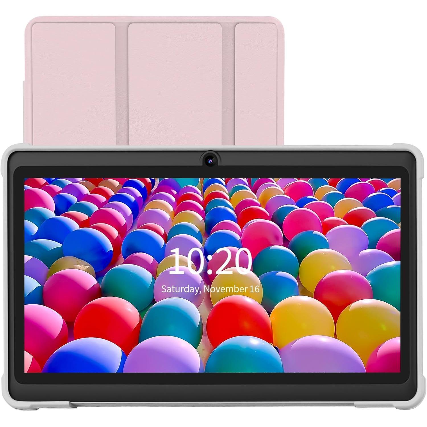 7 Inch Tablet, Quad Core Android 13 OS, 32GB ROM, WiFi, Bluetooth, Dual Camera, USB C Tablet PC, 7" Touch Screen IPS HD Display Android PAD for Gifts(Blue)