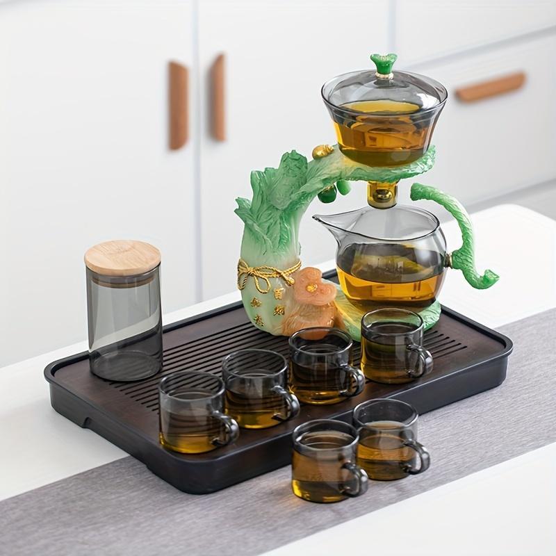 Chinese Style Tea Set, 1 Set Cabbage Designed Teapot, Tea Making Tool for Home Living Room Office, Gift for Tea Lover, Housewarming Gift Ideas