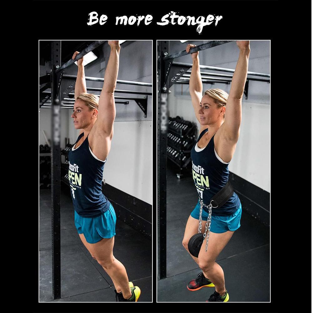 Weight Lifting Belt, 1 Count Workout Pull-ups Belt with Chain, Waist Dip Belt for Weightlifting, Squat, Training, Fitness, Men & Women