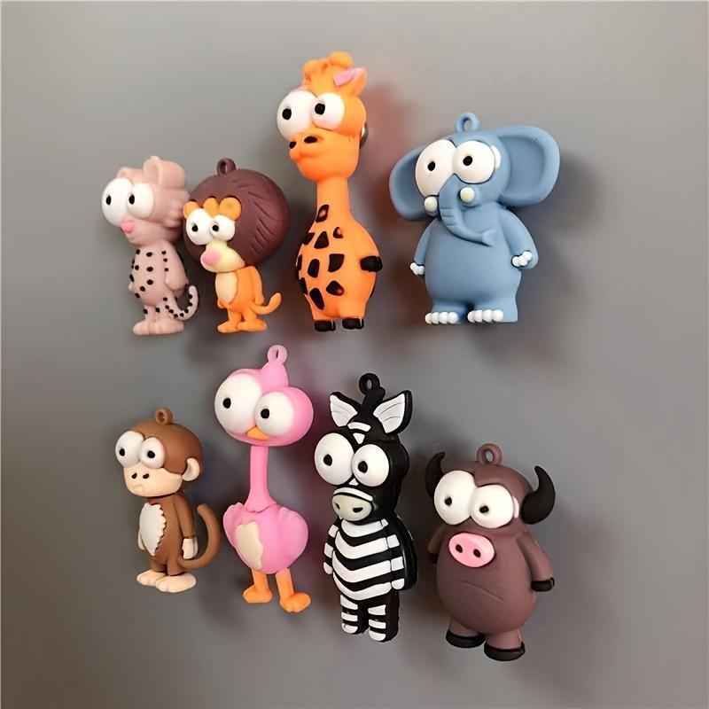 Cute Cartoon Animal Design Higher End Fridge Magnets, 8 Counts/set Creative Magnetic Fridge Sticker, Magnetic Decoration for Home Kitchen Office #GLOBAL PICKS