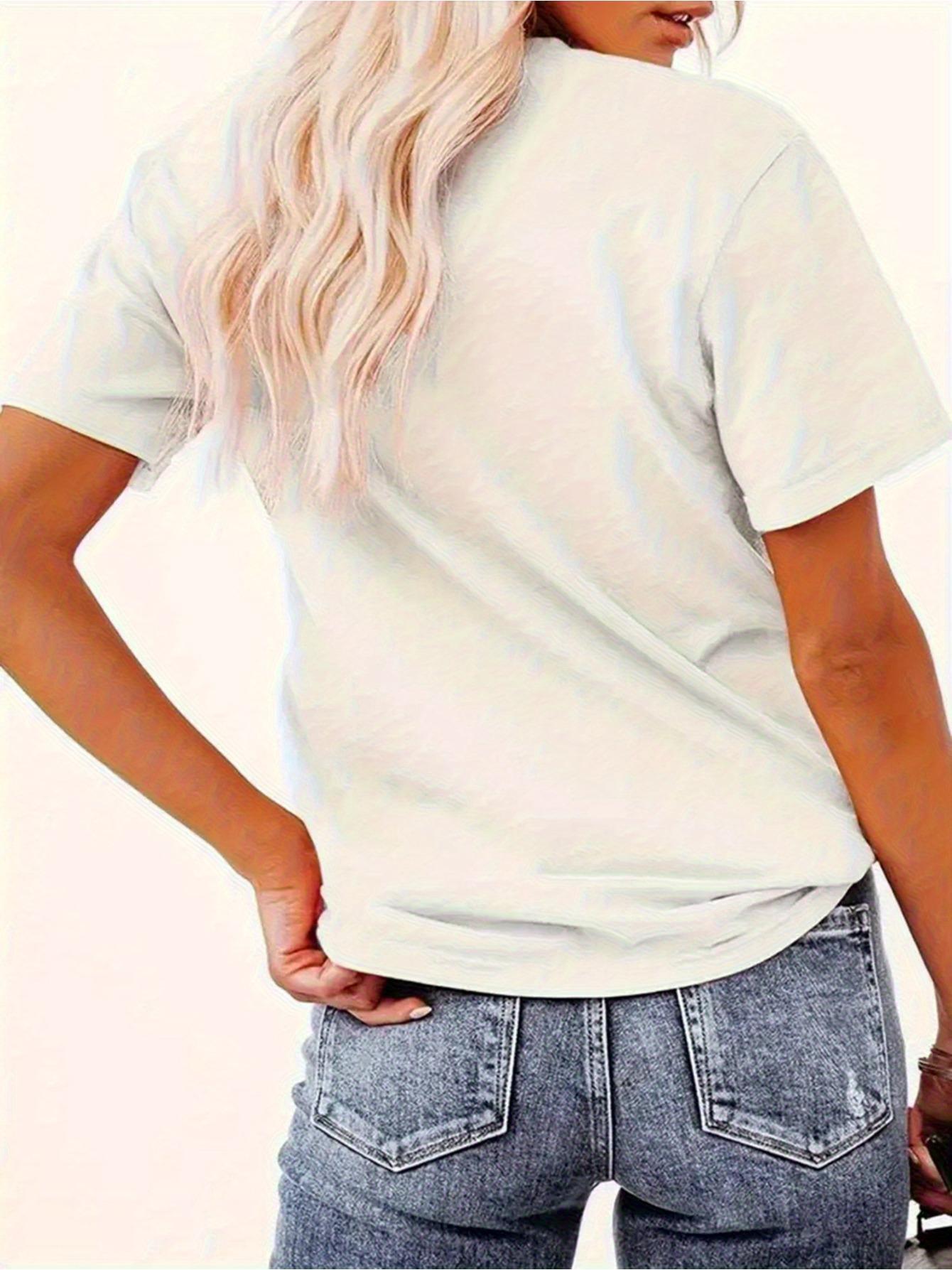 Short Sleeve T-Shirt With Maltese Dog Print And Red Hearts| Made Of, Lightweight And Durable, Perfect For Casual Wear At Home Or Restaurant, Comfortable Everyday Outfit For Women, Crew Neck Style