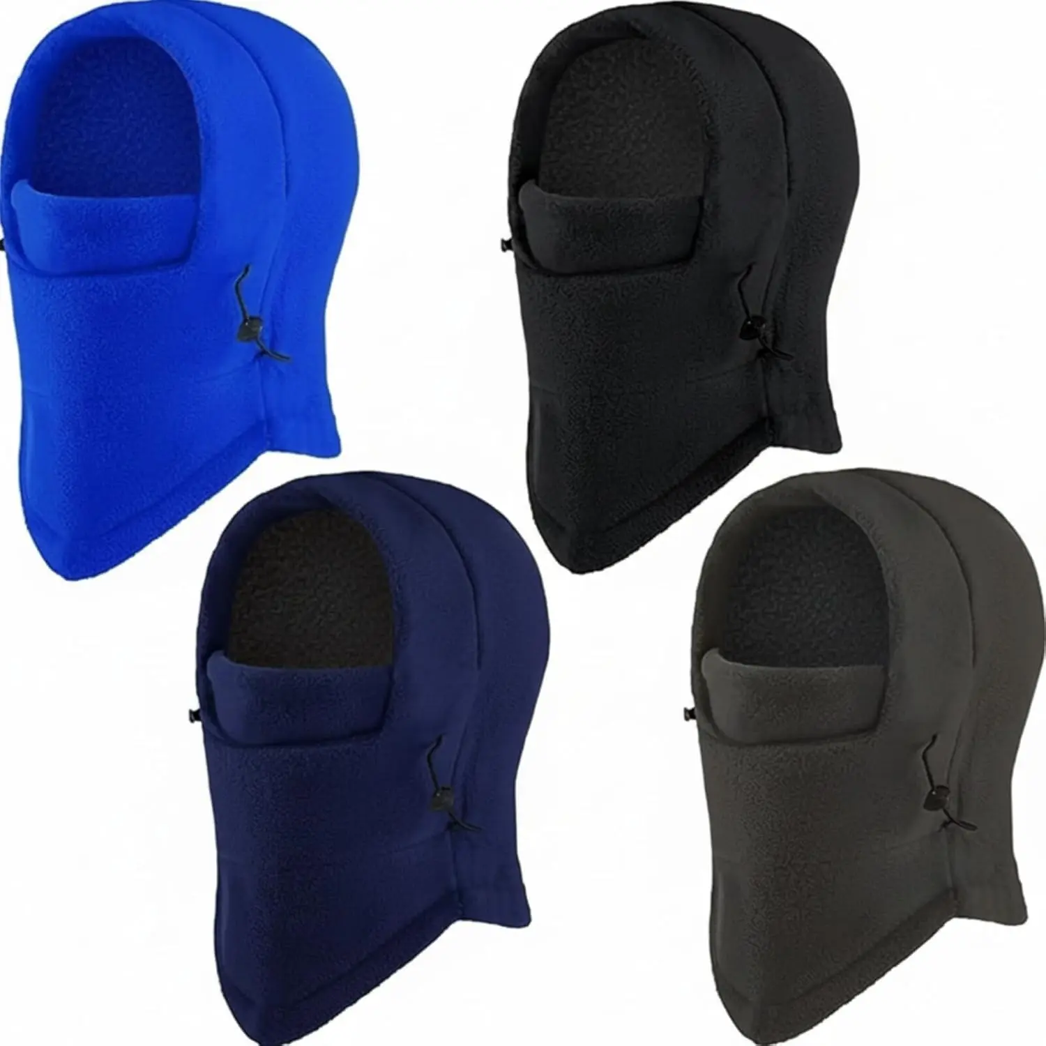 Baby 4-Piece Balaclava Mask Set, Windproof Fleece Warmer, Adjustable Winter Face Cover