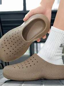 Unisex Thick Sole Slip-On Shoes, Breathable Anti-Slip Design, Ideal for Kitchen Work, Beach, Daily Use, Shopping, Leisure, Entertainment