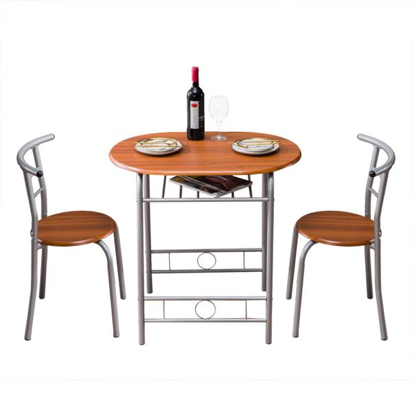 Compact Dining Table and Chairs Set, Easy Assemble Space Saving Table Set for Small Apartments