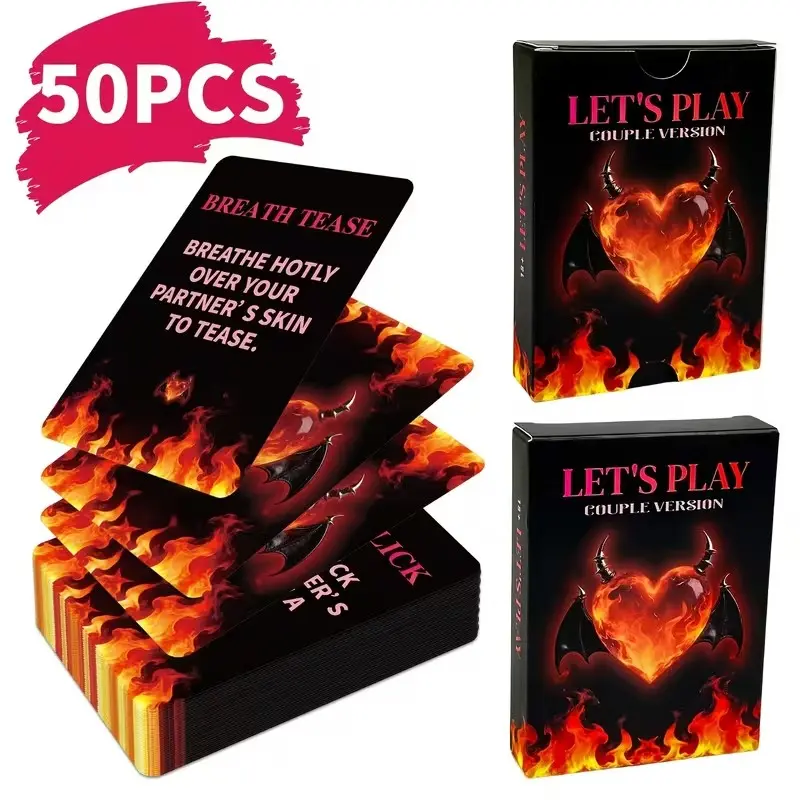 50 Cards Truth or Dare Game Set, Couples' Date Night Challenge Cards, Cool Party Toy, Perfect Gift for Christmas, Valentine's Day, Anniversary