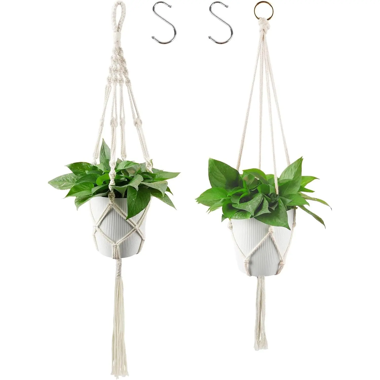 Planter For Indoor ,Macrame  Hanger,2Pcs  Hanger,  Holder, Hangers, Holder, Hangers Indoor,Macrame  Hangers Indoor, Hangers Indoor Macrame