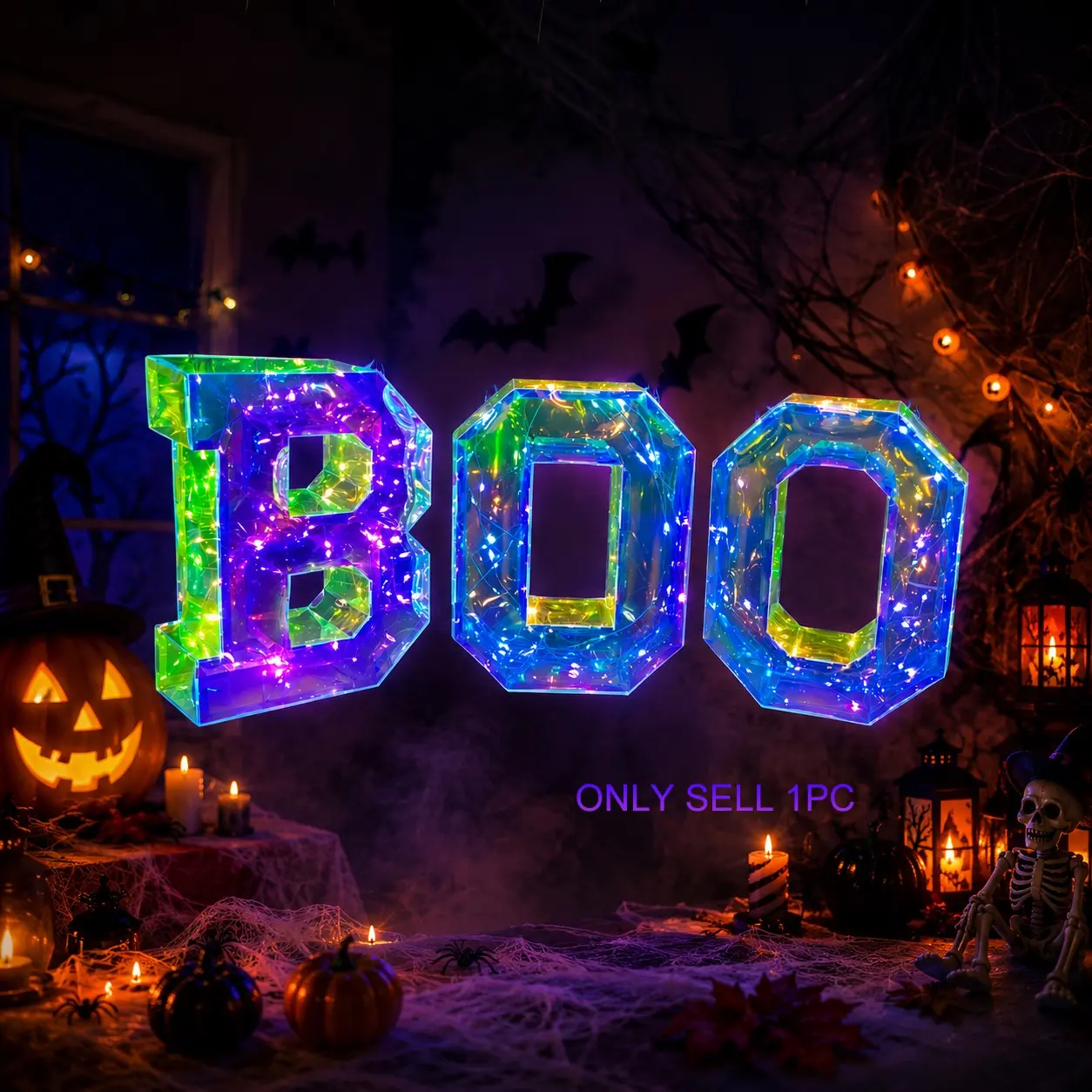 Make Any Party Shine With This Stunning, Colorful LED Letter Decorative Light! Halloween Decorations #Christmas Decorations #Party Decorations #Holographic Lights #LED Letter Lights #Room Decorations #Perfect Gift