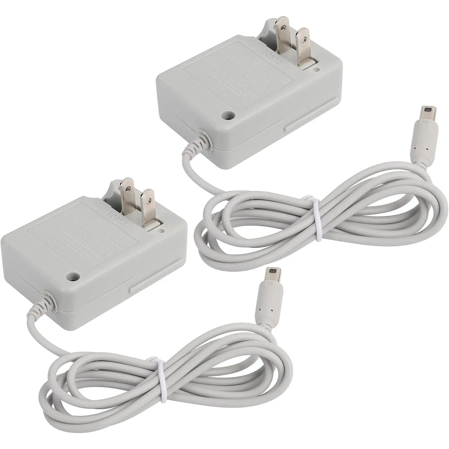 3DS Charger, DSi Charger Compatible with  3DS/ DSi XL/ 2DS/  2DS XL Wall Plug Power Adapter, 2 Packs