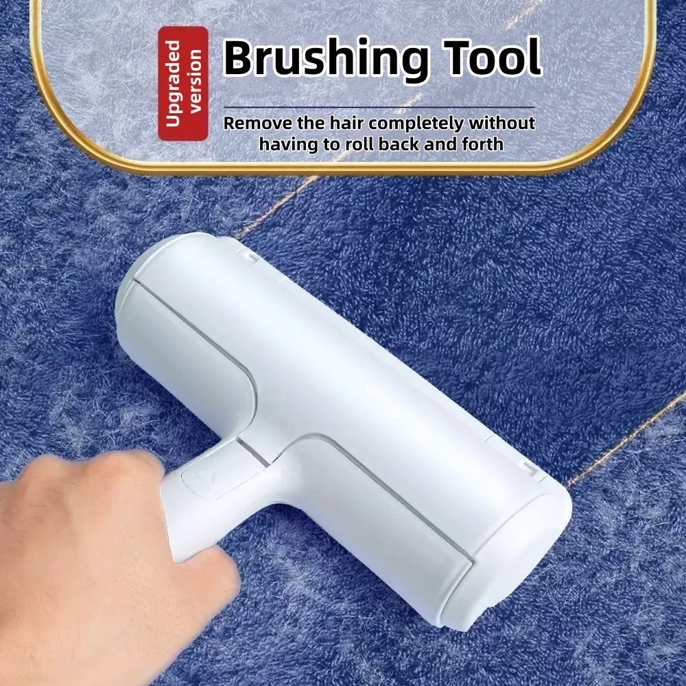 Multi-Functional Pet Hair Remover Brush, Wide Strong Adhesive Roller + Grooming Comb, Quick Clean for Carpets Sofas, Ideal for Multi-Pet Homes