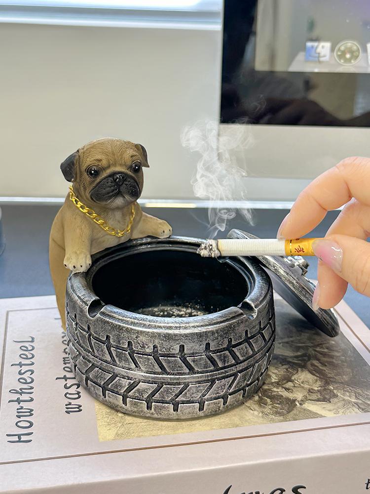 Ashtray Puppy Cart Series Decorations Creative Personalized Fashionable Home Living Room Office Decorations Gifts