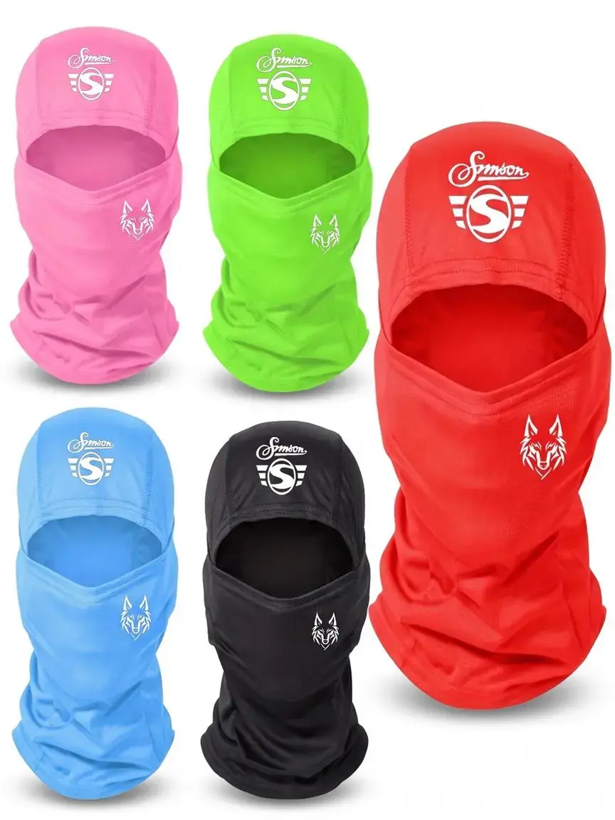 Wolf Head Simson Dual Logo Balaclava, Full Face Dustproof Windproof Breathable Elastic Face Mask, Commuting Streetwear, Cool Gothic Style