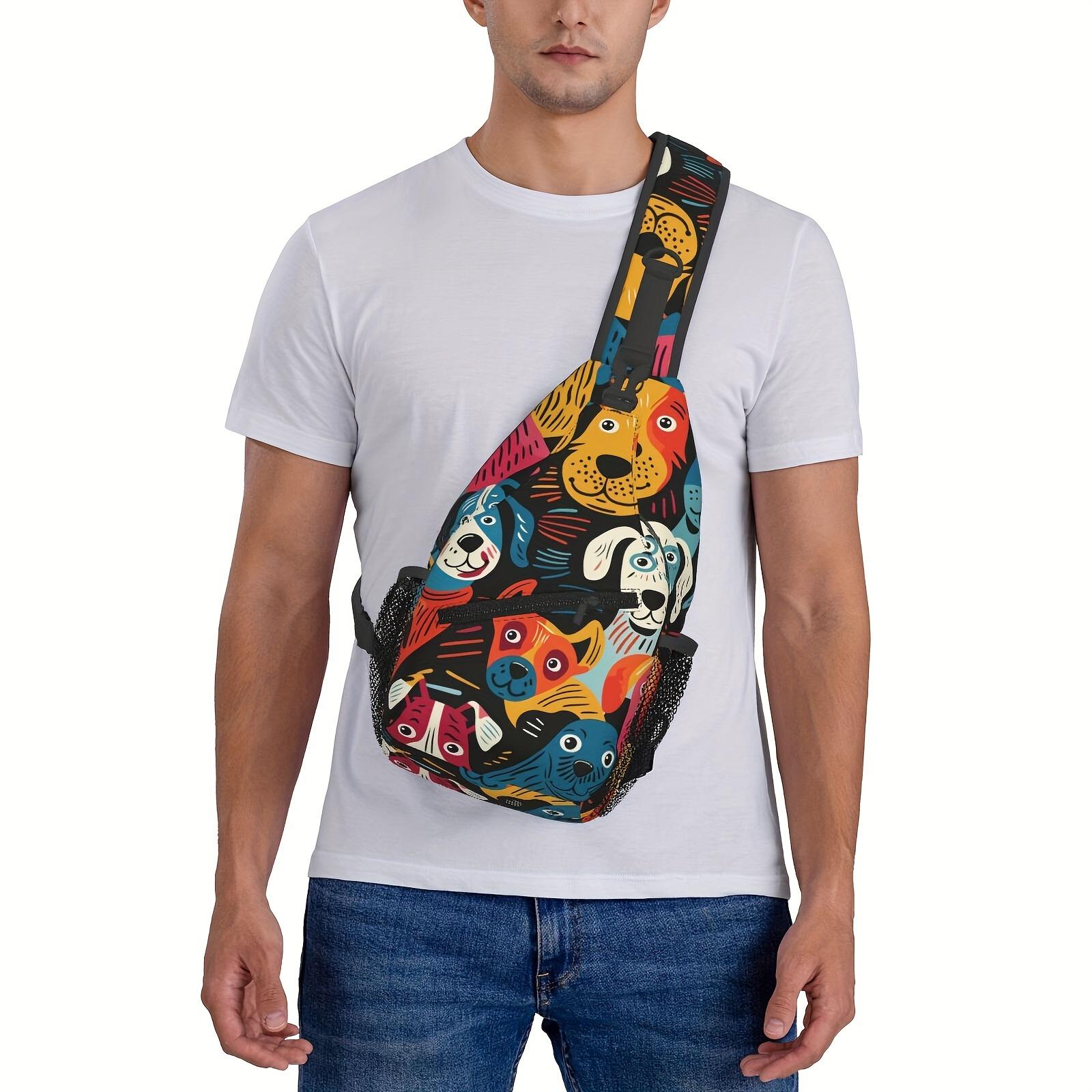 Crossbody Chest  Hiking  Cartoon Style Dog Shoulder  Folding Large Capacity Fashion Durable Can Be Used For Shopping, Work, Leisure Travel Beach  Fishing  Travel Accessories Must Have  For School Back Christmas Gifts bag backpack