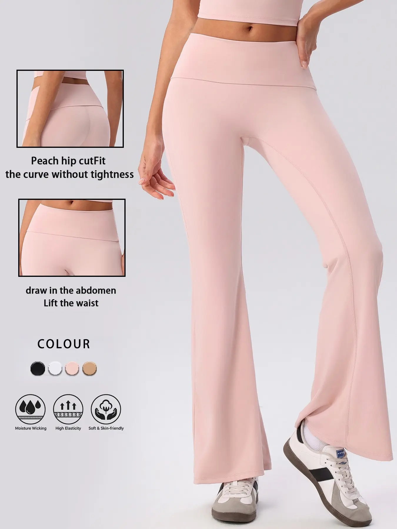 Tummy Control Slim Fit Sporty Pants, Quick-Dry High Waist Naked Feel Joggers, Yoga Pants for Training Running Fitness Daily Wear