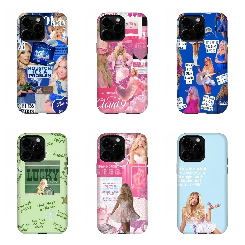 M-e-g.a.n M-0r0ney Collage Phone Case, Nashville Western Cowgirl Country Music Fan Merch, Cloud 9 Lucky Album Song Lyric Scrapbook Print,for iPhone 17/16/15/14/13/12/11 ProMax Plus for Samsung phones,an excellent gift for friend or fans.