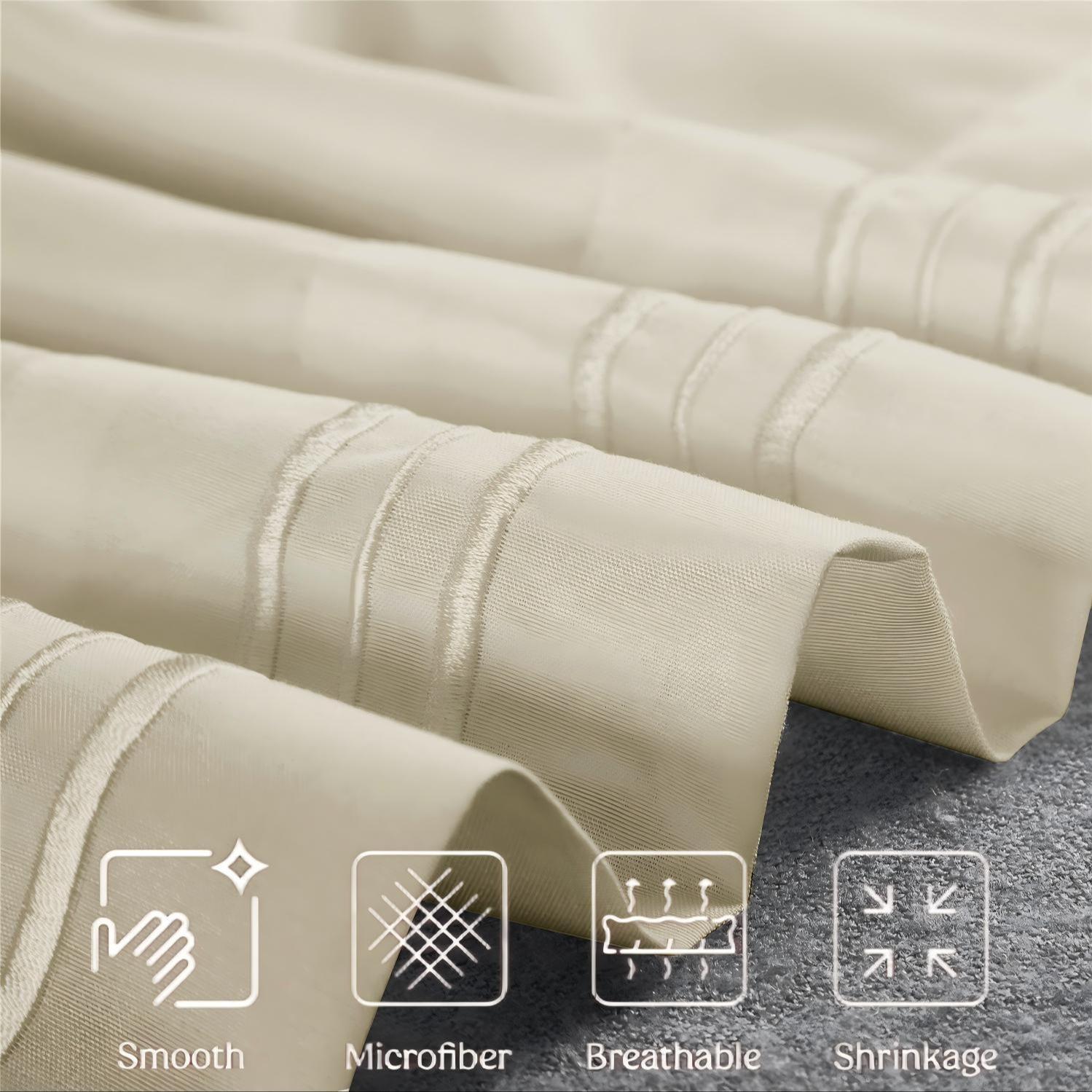 Solid Color Bedding Set, 1 Set Including Flat Sheet & Fitted Sheet & Pillowcase without Core, Soft Comfortable Bedding Set for Bedroom, Guest Room, Hotel, Soft Breathable Sheet