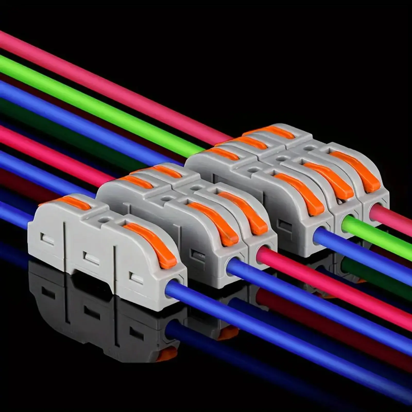 Quick Lever Wire Connectors, 20pcs Universal Terminal Block Plug-in Wiring Cable Connectors, Wire Connectors for Home, Office, Factory, Durable Reliable Connectors