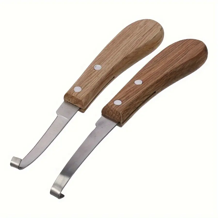 2pcs Right and left hand horseshoe trimmer, stainless steel hoof tool kit, equestrian equipment hoof repair hook, horse pet cleaning supplies