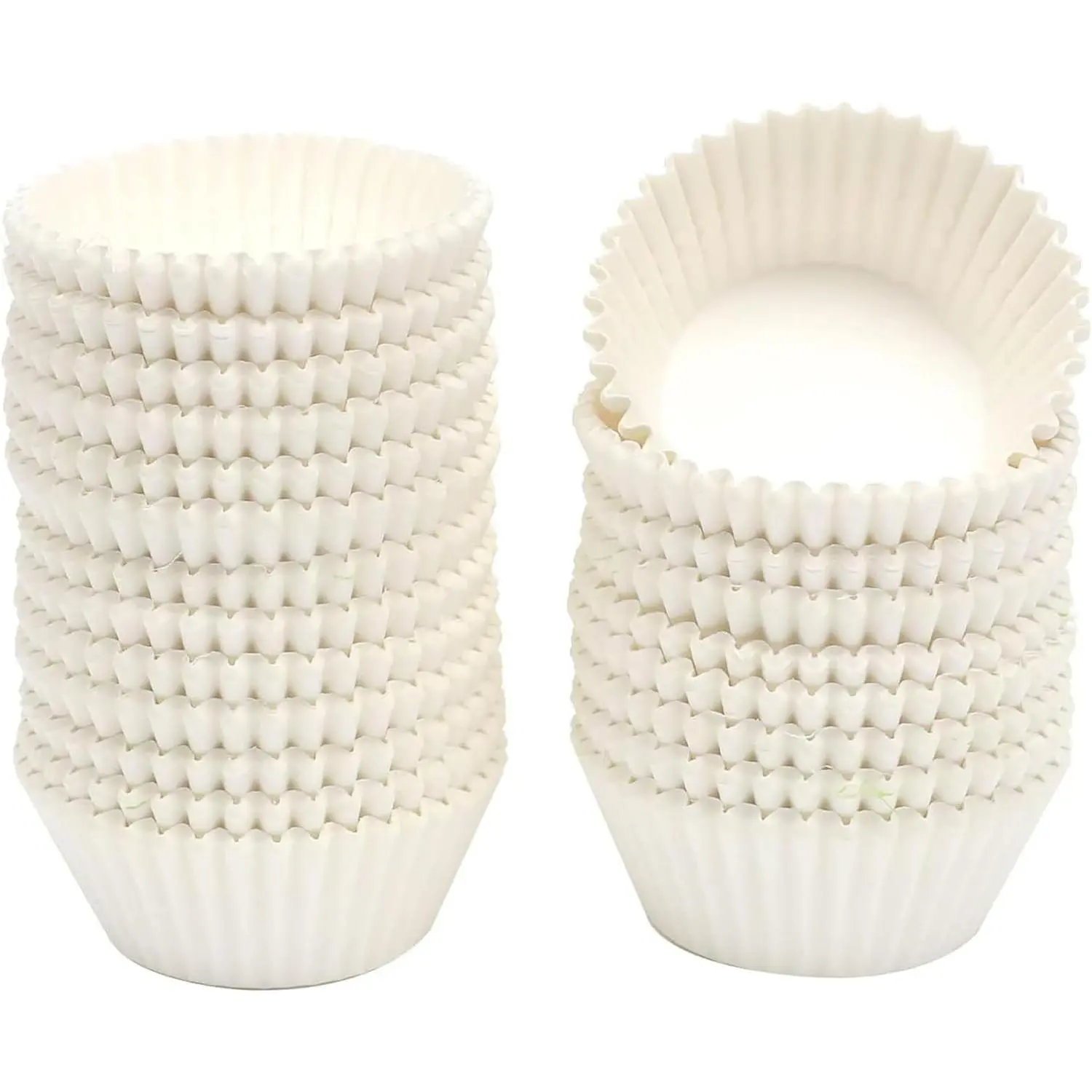 300 Count Jumbo Cupcake Liners White Muffin Liners Food Grade Baking Cups Paper No Smells（Large Size）