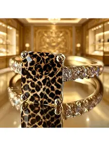 Maillard Retro Original Leopard Ring, American Vintage Wilderness Texture, Festival Daily Stackable and Versatile Gift Accessory