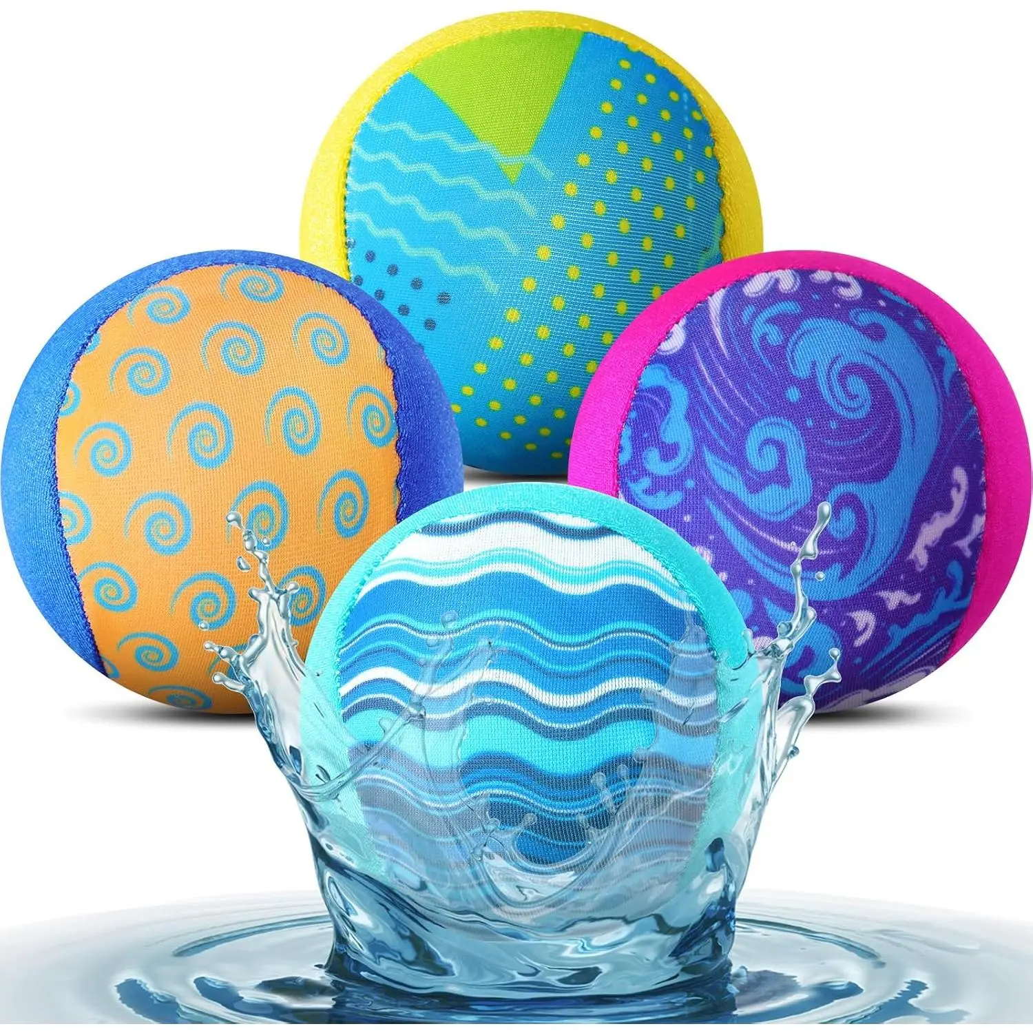 Water Skipping Ball for Kids & Adults - Water Grip Bouncing Ball for Summer Beach Pool, Swimming Pool Games, Party, Lake, River Fun Favors