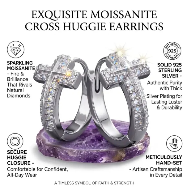 Luxury Moissanite Earrings 925 Sterling Silver-Plated Jewelry Soft Sparkle Favorite Beautiful Elegant Design Jewelry Gift Bright Shine Elegant Shape Designed For Promise Engagement Wedding Anniversary Cyber Monday Holiday Birthday Gifts For Women Wife Her