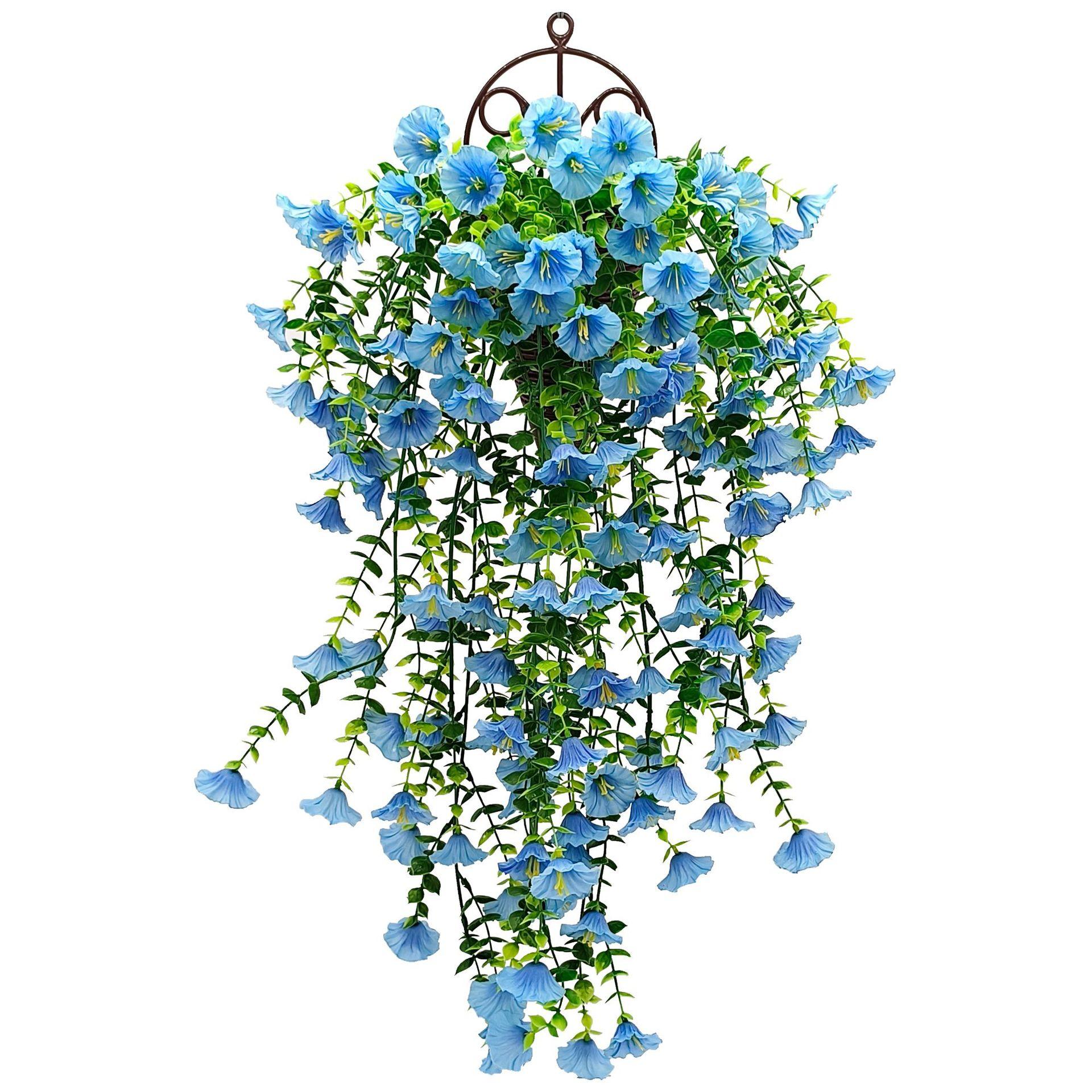 Hanging Artificial Morning Glory Flower Vines for Home Wedding Decoration Outdoor Indoor Garden Wall Decorations Realistic Fake Petunia Bouquets