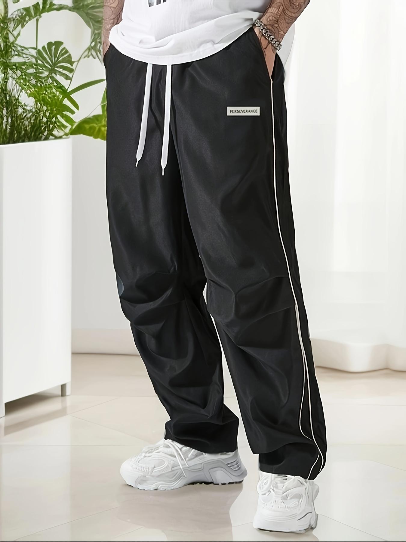 Loose Sports Pants Men's Trousers Grey Side Stripeswith Gold Accent Stripe Comfortable DesignAthleisure Style Bottoms Athletic Bottoms Gymwear Halloween Gifts SpringStatements