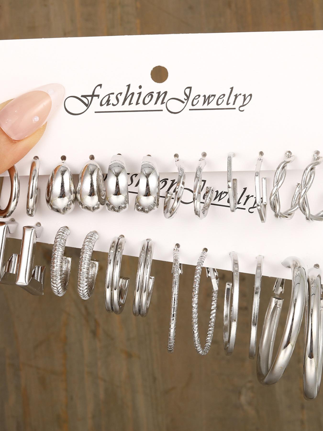 Elegant Simple Metal Style Vintage Jewelry for Summer, Women's Earrings Necklace & Rings & Bracelet & Earrings & Anklet Chain, Five-in-one Fashion Jewelry Accessories Suit for Gift Back To School, 90s Vintage Jewelry, Cute Jewelry