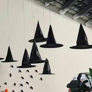 Halloween Witch Hat Pointed Tall Magic Witch Hat, Halloween Cosplay Props, Party Haunted House Horror Pointed Hat, 12pcs/24pcs/36pcs