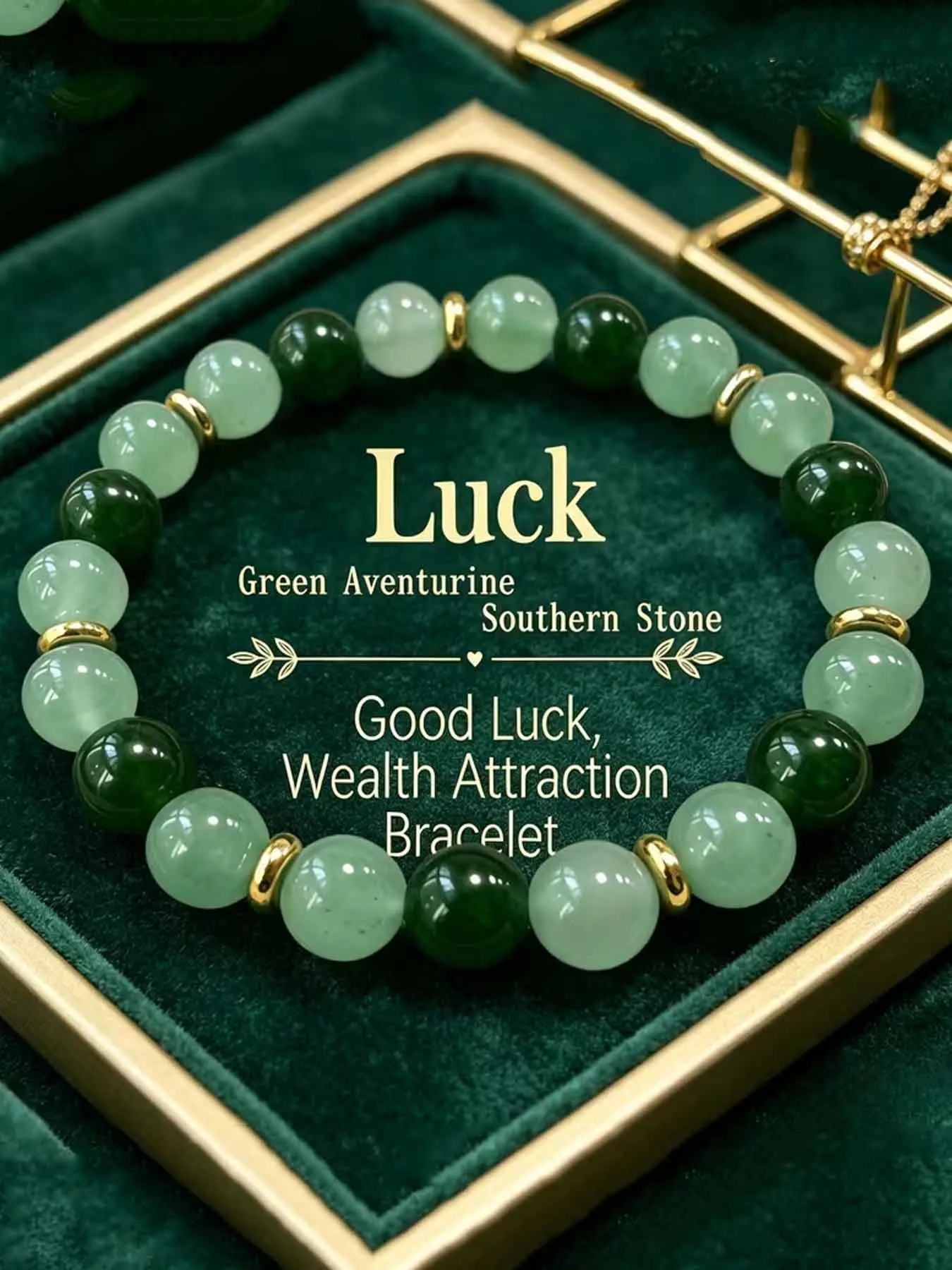 1pc Lucky Bracelet/Women's Bohemian-Style/Handcrafted with Natural Green Aventurine And Moonstone Beads, Symbolizing Good Fortune And Prosperity, Creativity/Jewelry Accessory/Exquisite Holiday Gift, Appreciation Present, Jewelry Bracelets