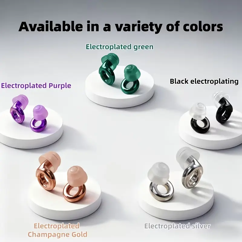 Silicone Sleep Earplugs, Reusable, Essential for Travel, Suitable for Work and Study, Including a Portable Storage Case and Four Pairs of Earplug Sleeves (XS/S/M/L Sizes), No Batteries Required