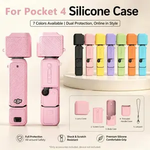New Silicone Protective Case Set for DJI Pocket 4 Scratch-resistant Shock-resistant Protective Case for Camera Shell Accessories