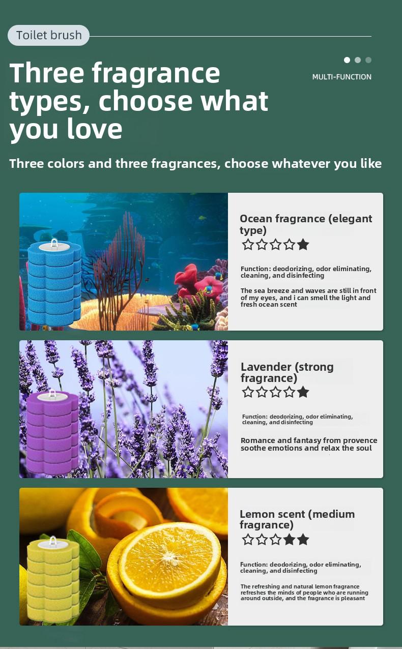 Large-capacity Disposable Toilet Brush Household Toilet Brush Set for Bathroom, Long Handle, Dead-Corner-Free Soft Bristles