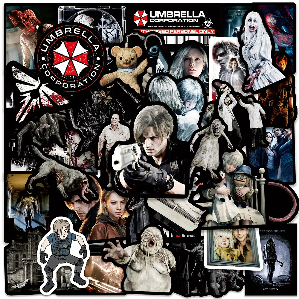 50 Pieces Resident Evil 9: Requiem Leon Game Merchandise Stickers for Journals