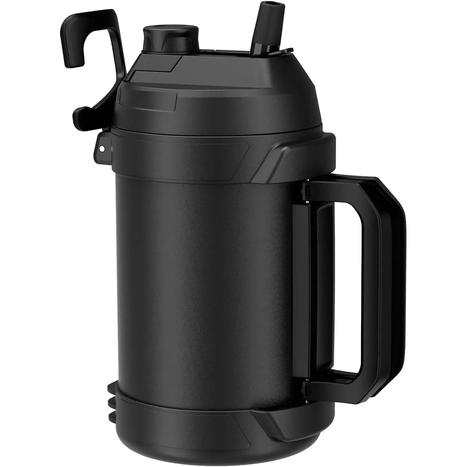 1 Gallon Water Jug, One Gallon Large Triple Wall Insulated Water Bottle With Straw and Spout, Keep Cold 48 Hours, No Sweat 128 oz Stainless Steel Sport Jug For Gym, Camping, Outdoors, BlackGift